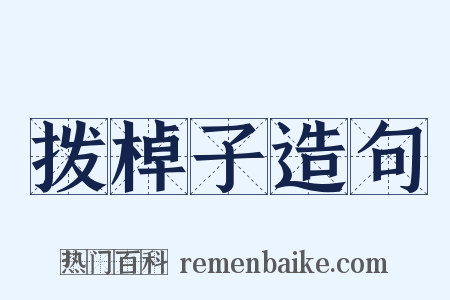 拨棹子造句是什么意思的图片